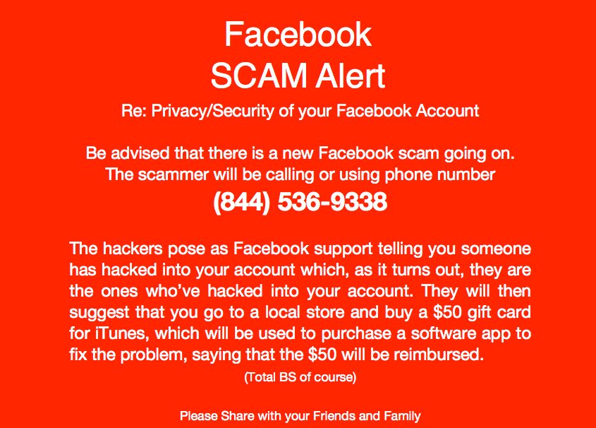 theoptionoracle's tweet photo. For those of you who use Facebook: Scammers hacked into my Sister-in-law's FB account and tried to scam her. RT #FBScam #ThursdayThoughts https://t.co/BXdXnGh0Ra