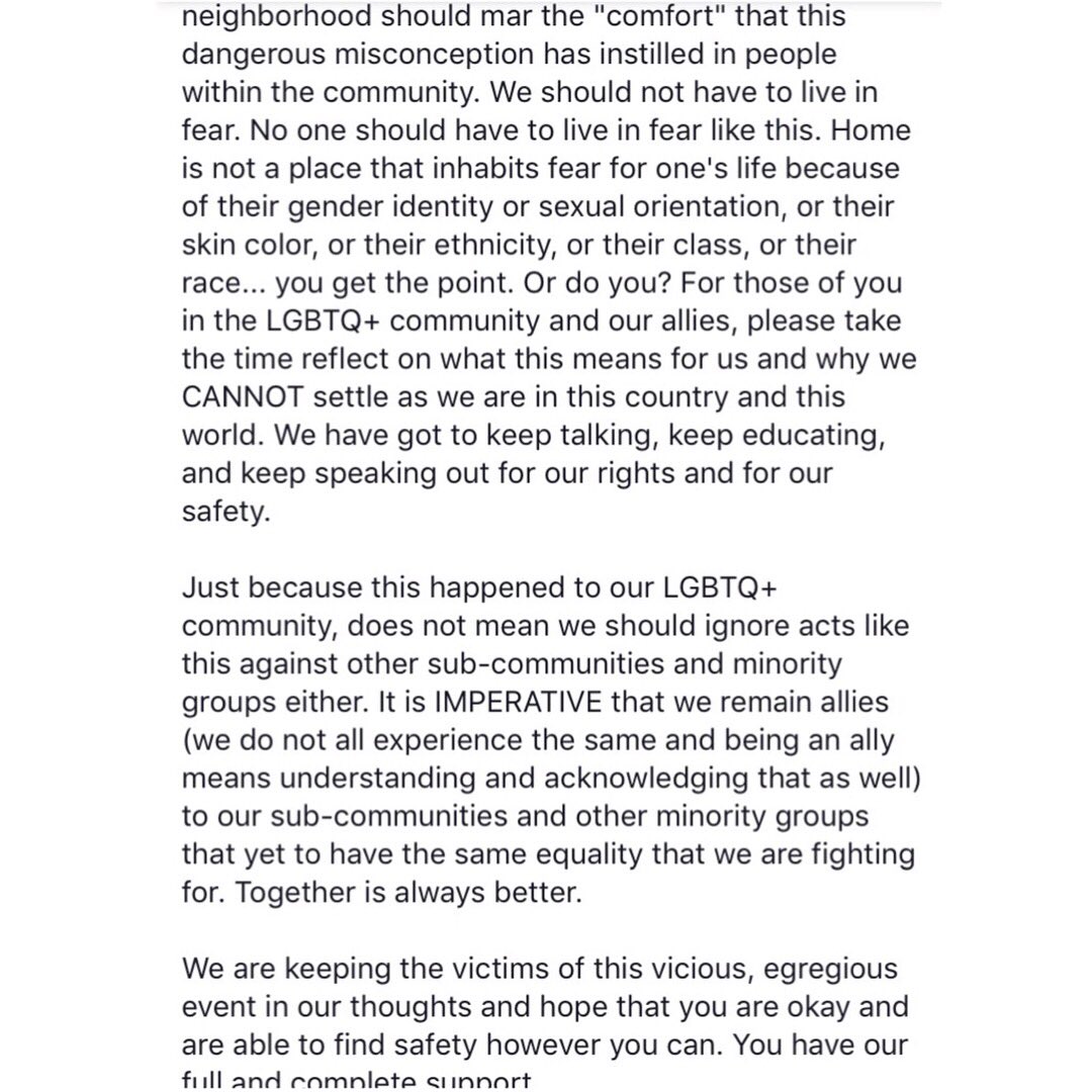 JSRspectrumLGBT's tweet photo. Acts of hate &amp; discrimination in our own hometown. See what we had to say about it on our fb page. #jsrspectrum #loveconquershate #jsrcc https://t.co/EvBNUQUfdT
