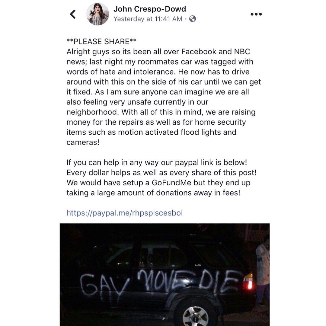 JSRspectrumLGBT's tweet photo. Acts of hate &amp; discrimination in our own hometown. See what we had to say about it on our fb page. #jsrspectrum #loveconquershate #jsrcc https://t.co/EvBNUQUfdT