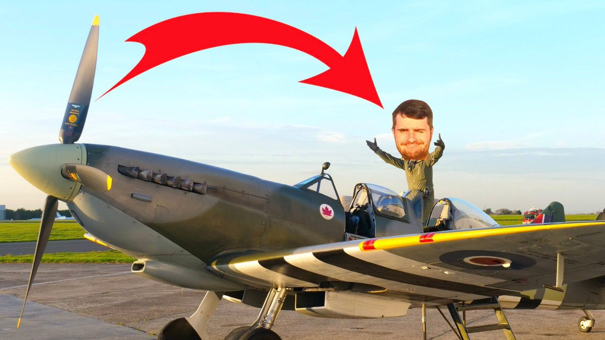 _Amixem's tweet photo. NOUVELLE VIDÉO ! J’AI PILOTÉ UN SPITFIRE DE LA SECONDE GUERRE MONDIALE ! https://t.co/83g0qMo4VY https://t.co/8sxKUJhcHL
