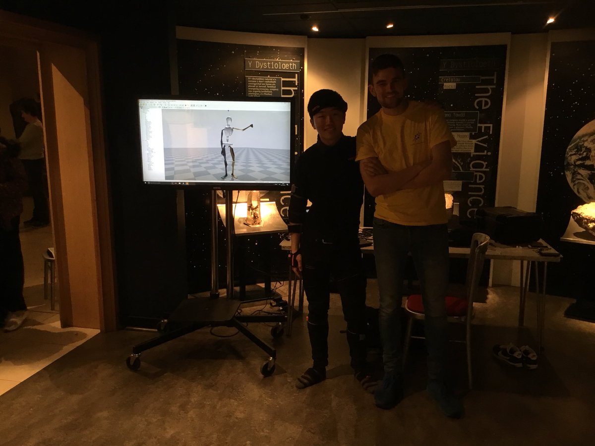 CU_PEEngin's tweet photo. We’ve got #MedicalEngineering students demoing motion capture here @ MuseumAfterDark in @Museum_Cardiff #DoAMoonwalk https://t.co/YOQlCHqUKn