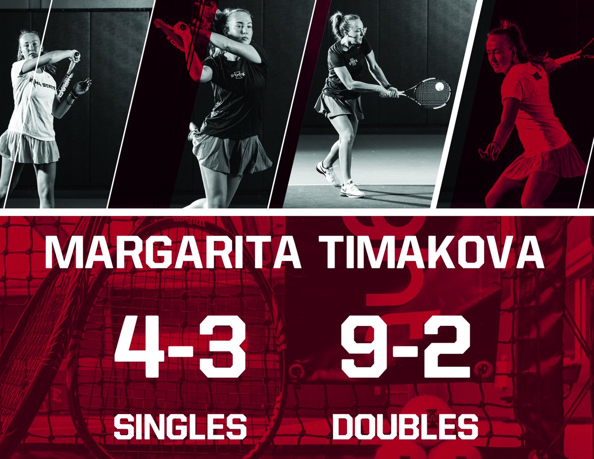 Four singles wins and nine wins in doubles action so far this season for <a href="/Tima_Mar/">Margarita Timakova</a> #Cyclones 🌪