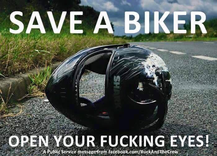 Motorbikes rate as the most dangerous form of transport yet in 86% of motorbike fatalities the biker wasn't the one at fault - THINK BIKE!