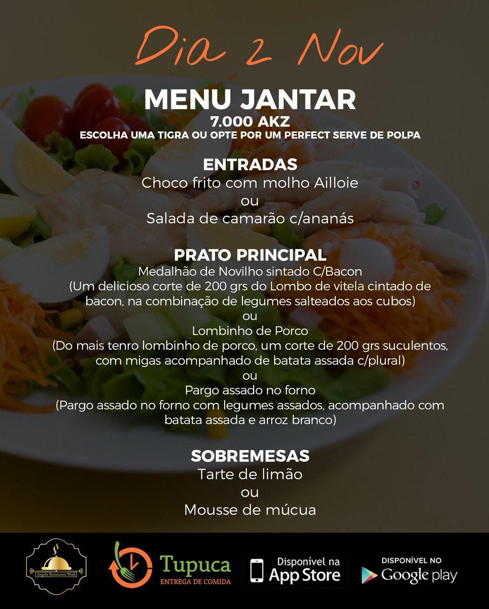 TUPUCA_LDA's tweet photo. #AngolaRestaurantWeek O que queres Jantar ? https://t.co/4AQuPCJYKo