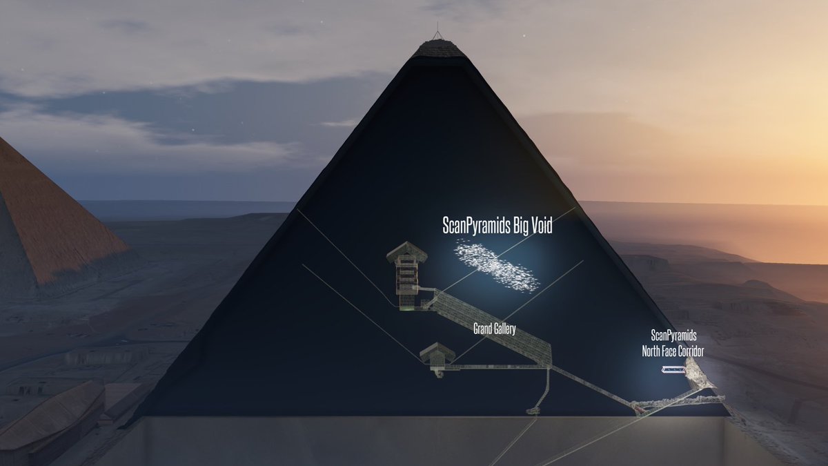 SPACEdotcom's tweet photo. Secret Chamber? Cosmic Rays Reveal Possible Void Inside Great Pyramid https://t.co/B2qDxNiT9l https://t.co/cWZOF04oUK