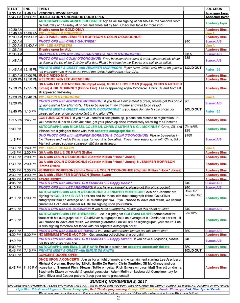 ColiferCon2017's tweet photo. Schedule for #Ouatbur !
TWO Colifer panelsβ₯
Might be their last for a longer timeπ©
#ColiferCon https://t.co/zvSRX7PWwT