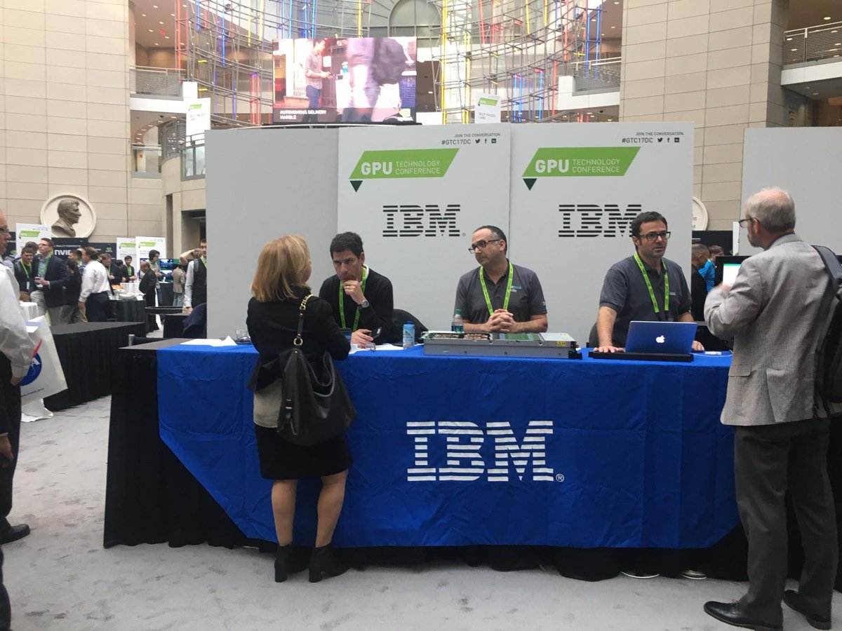 gabor_samu's tweet photo. #IBM at #GTC17DC Talking about #DeepLearning on @IBMPowerSystems with #IBMSpectrumComputing and #PowerAI https://t.co/pOR6ZbCuqr