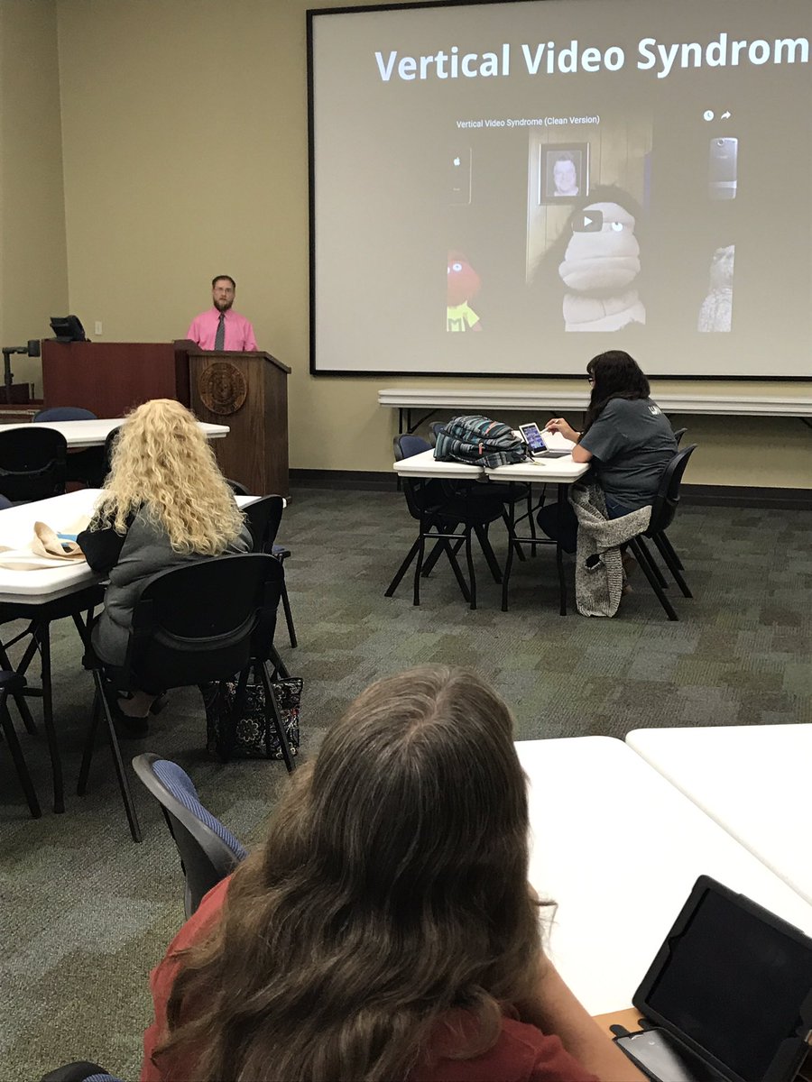 cheshirecarla's tweet photo. Learning how to prevent Vertical Video Syndrome w @ESC7_TexasR - Record Horizontally! @Region7ESC #FITT2017 Great info! https://t.co/FsCtTrrYlE