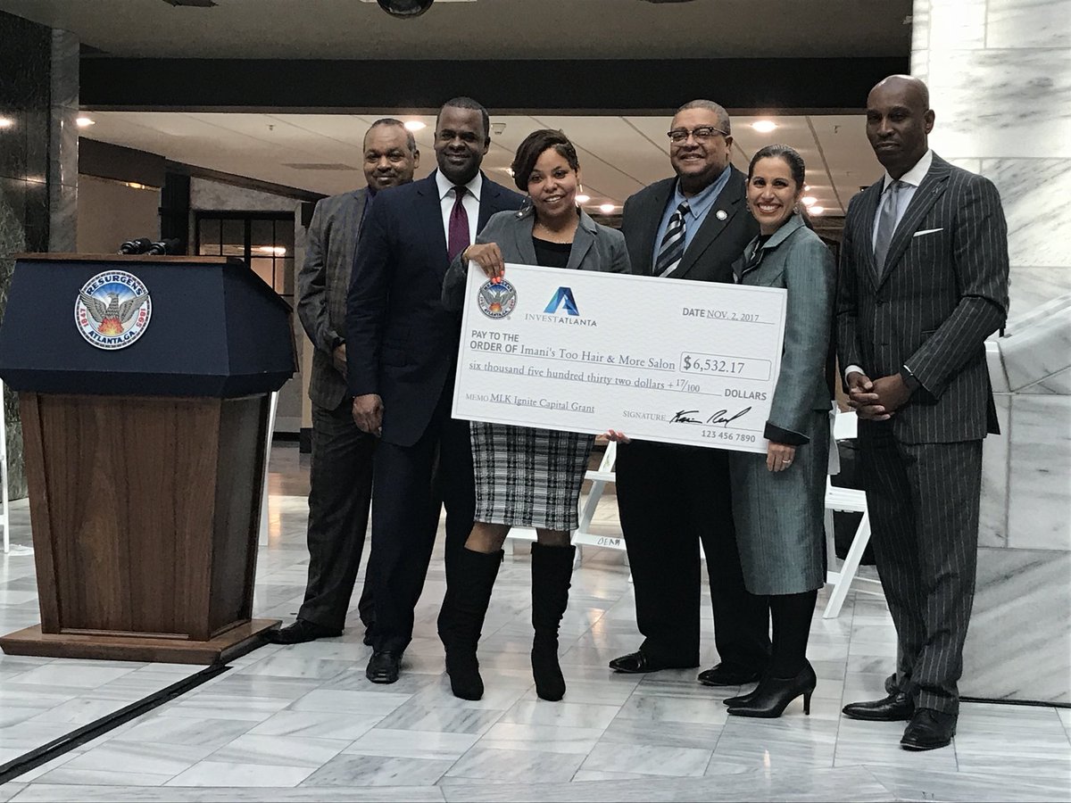 InvestAtlanta's tweet image. A big day for big checks. #MLKIgnite