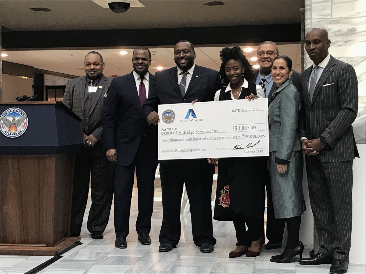 InvestAtlanta's tweet image. A big day for big checks. #MLKIgnite