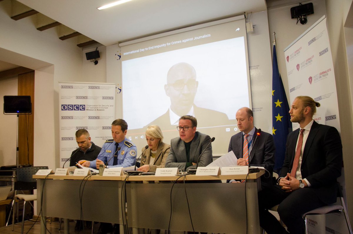 OSCEKosovo's tweet photo. "Impunity is a license for more violence and insecurity," says @OSCE_RFoM at #OSCE #Kosovo debate. #ENDImpunity2017 https://t.co/hflCTepCuf https://t.co/tHmcBSrS4H