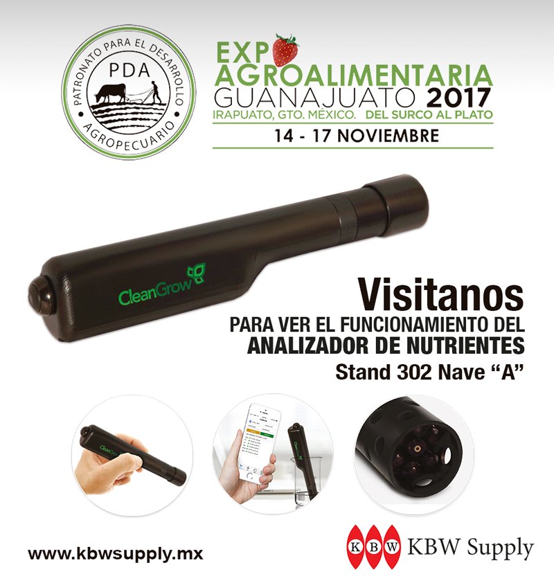 KBWSupply_Mx's tweet photo. Asiste a la @expoagro_gto y conoce el funcionamiento del analizador de nutrientes #cleangrow #kbwsupplymx #expoagroalimentaria https://t.co/Waus4pc6GE