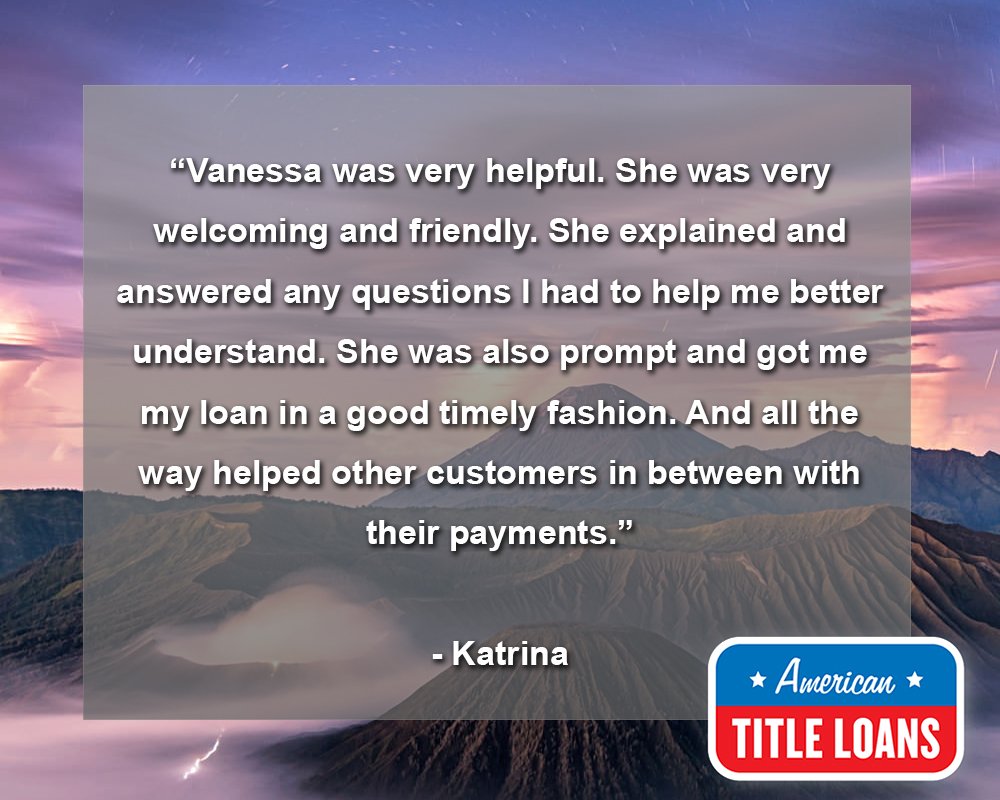 AmericanTitleLO's tweet photo. At American Title Loans we pride ourselves on being prompt and making our loan process as seamless as possible. #thankfulthursdays #review https://t.co/LU25vd9hZw