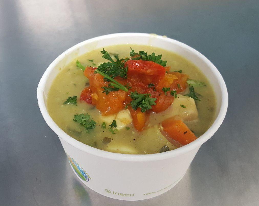 Fish Curry! Stick to your ribs and warm you up.
Now every Thursday, come down for our Coconut Curry on rice with a tangy mango salsa. $12.00