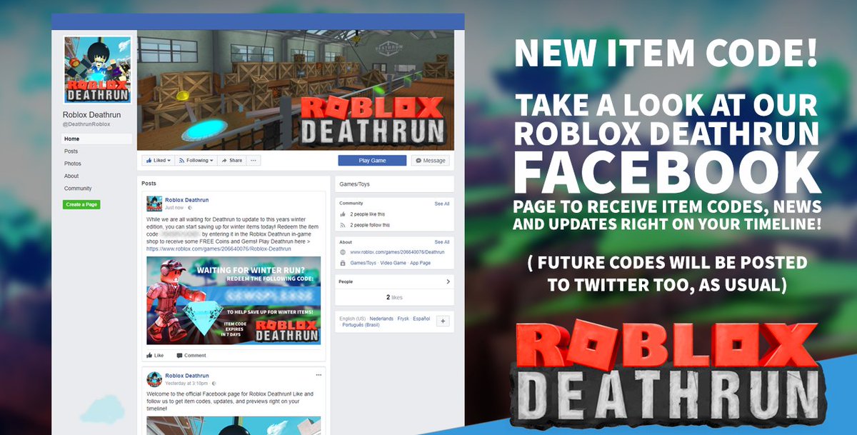 Team Deathrun On Twitter Check Our New Facebook Page Where We Will Keep You Up To Date Of Everything Deathrun Just Posted A New Item Code Https T Co L8gr9ujrou Https T Co Ymtc3ncdzu