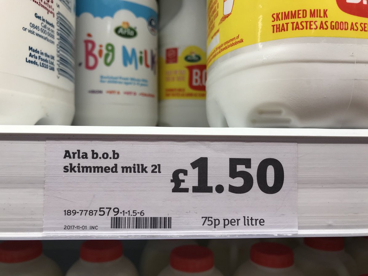 icedcappu's tweet photo. #Arla’s new one #protein milk is a total #ripoff! Exact same stats as their BoB milk (which we love!) but nearly double the price per 100ml https://t.co/oBMVpyX82j