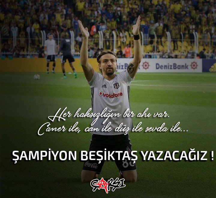forzabesiktas's tweet photo. Her haksızlığın bir ahı var. Caner ile can ile düş ile sevda ile... Şampiyon Beşiktaş yazacağız. https://t.co/EawWfF1n9b