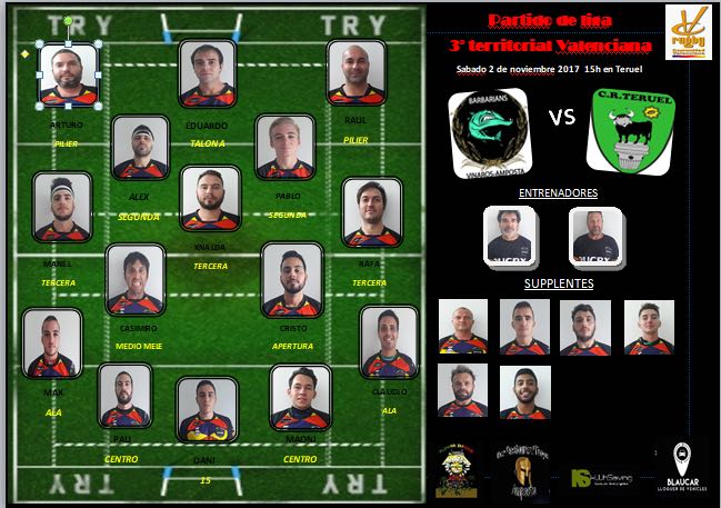 Los <a href="/TausRCTE/">Los Taus RCTE</a> <a href="/RugbyVinaros/">Rugby Club Vinaros</a> (ya tenemos ganas para el sabado) vs <a href="/clubrugbyteruel/">Club de Rugby Teruel</a>