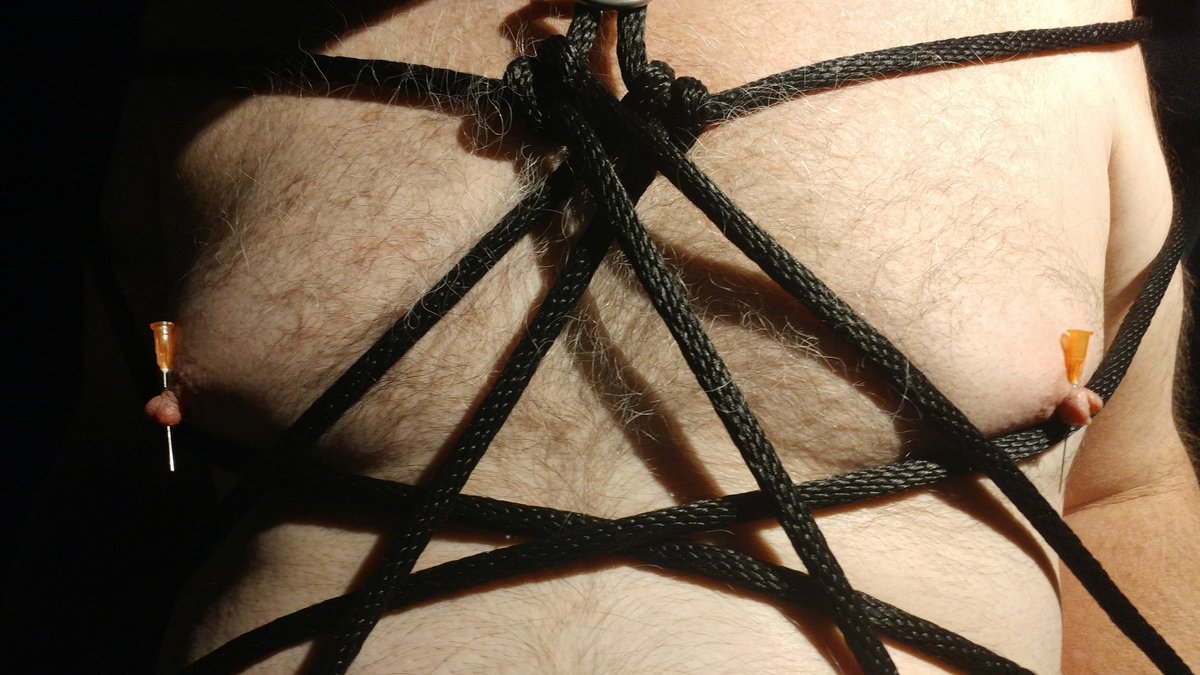 chicagomistress's tweet photo. My sinister minister with his first through the nipple needle scene. He got such a rush! I was honored to be 1st to do this to him #sadist https://t.co/SVlJ6TlLru