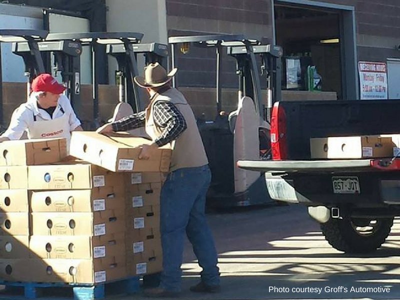 ModernShopMgmt's tweet photo. How’s your shop giving back this #Thanksgiving season? Pikes Peak NAPA AutoCare donates a literal ton of turkeys! https://t.co/Rdg2mGNLOh https://t.co/flov0jWQfl