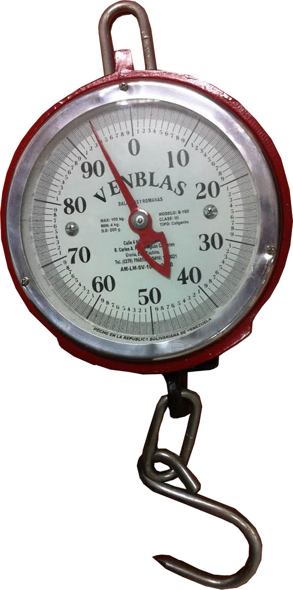 Dialka_ve's tweet photo. Balanzas gancheras con capacidad máxima de 100kg https://t.co/uUAqJlY7BW