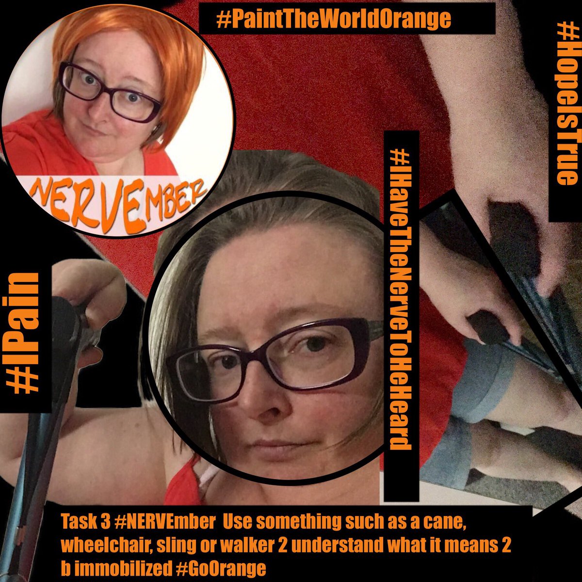 unitedadvocacy's tweet photo. My Task 3 #IHaveTheNerveToBeHeard #NERVEmber #PaintTheWorldOrange #IPainDelegate #HopeIsTrue #DoYouHaveTheNerveToBeHeard? https://t.co/dpNd62CjgM
