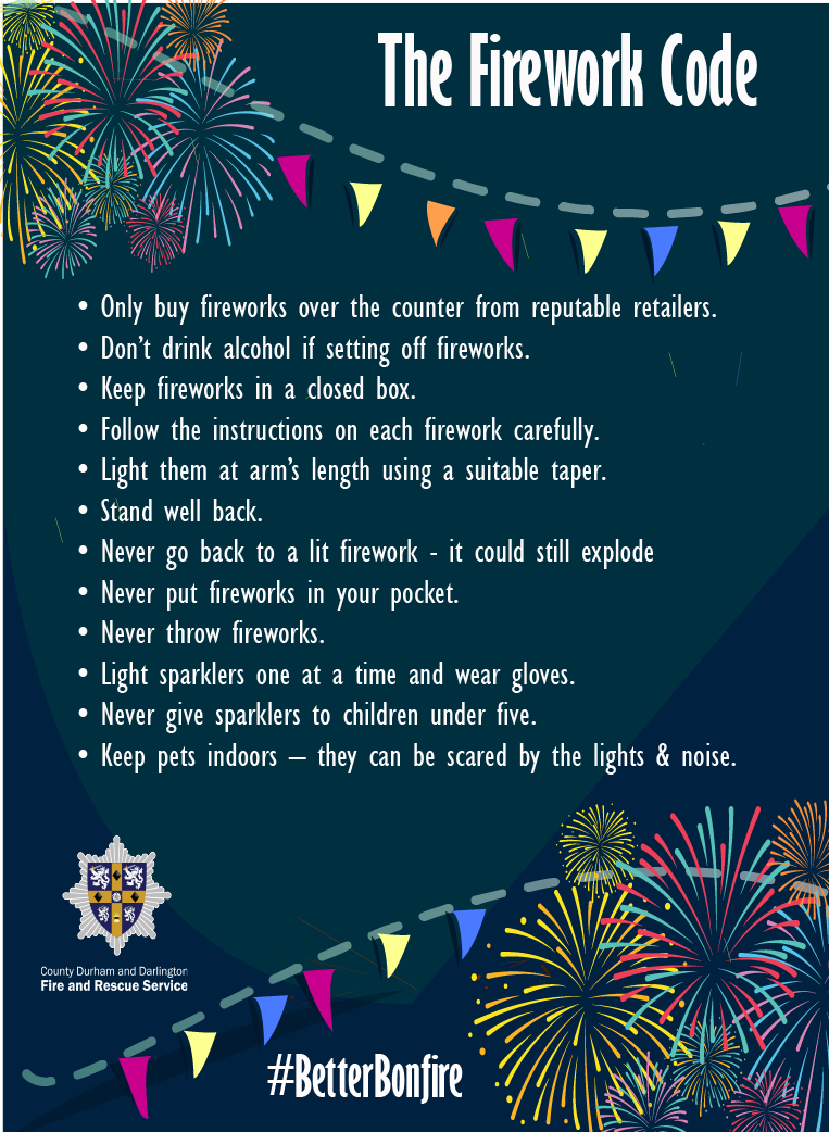 CDDFRS's tweet photo. Follow the #TheFireworkCode to have a #BetterBonfire night this weekend. πππ₯ #ThursdayThoughts https://t.co/hsyw08oHX0