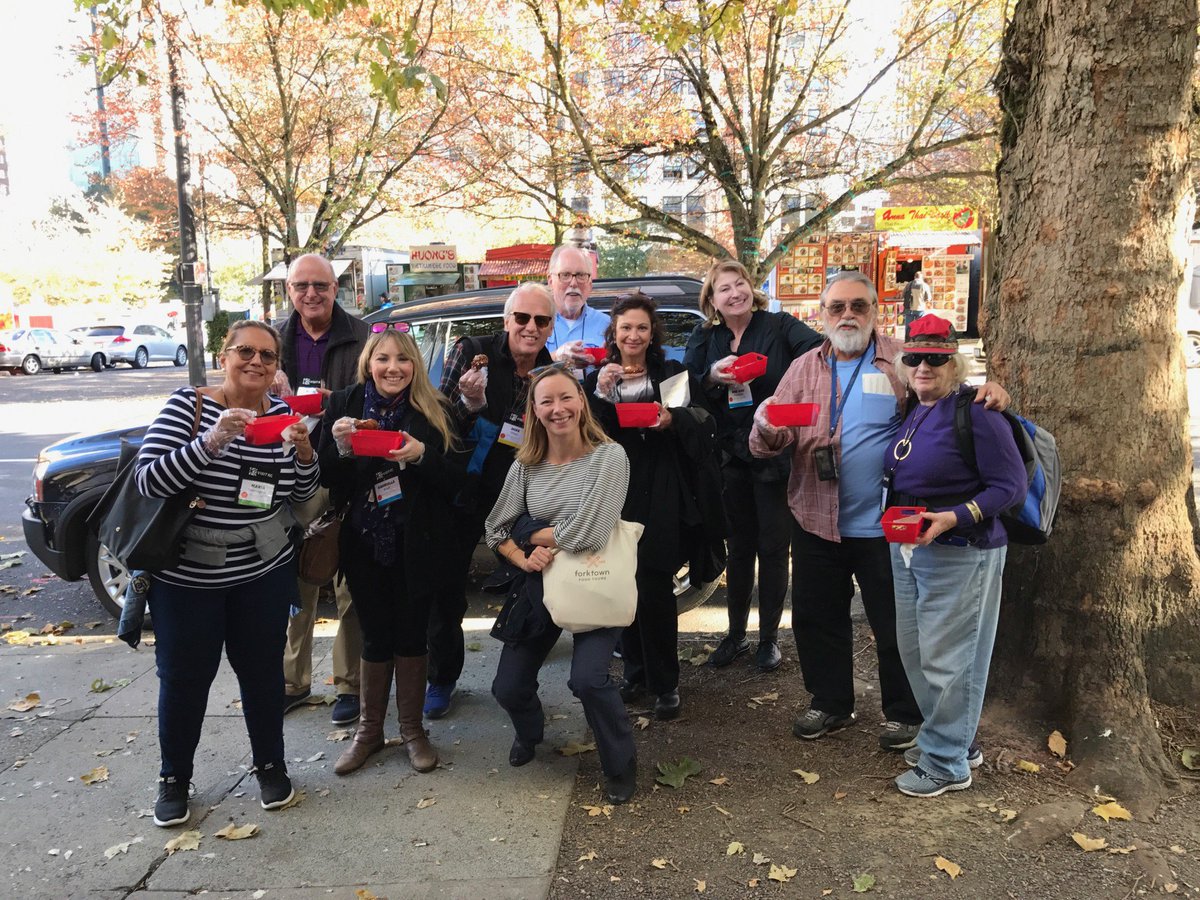 forktown's tweet image. #TBT... a couple days ago! Our owner, Heidi, having a blast with @SATW during their National Convention! #satw #satwportland #forktown