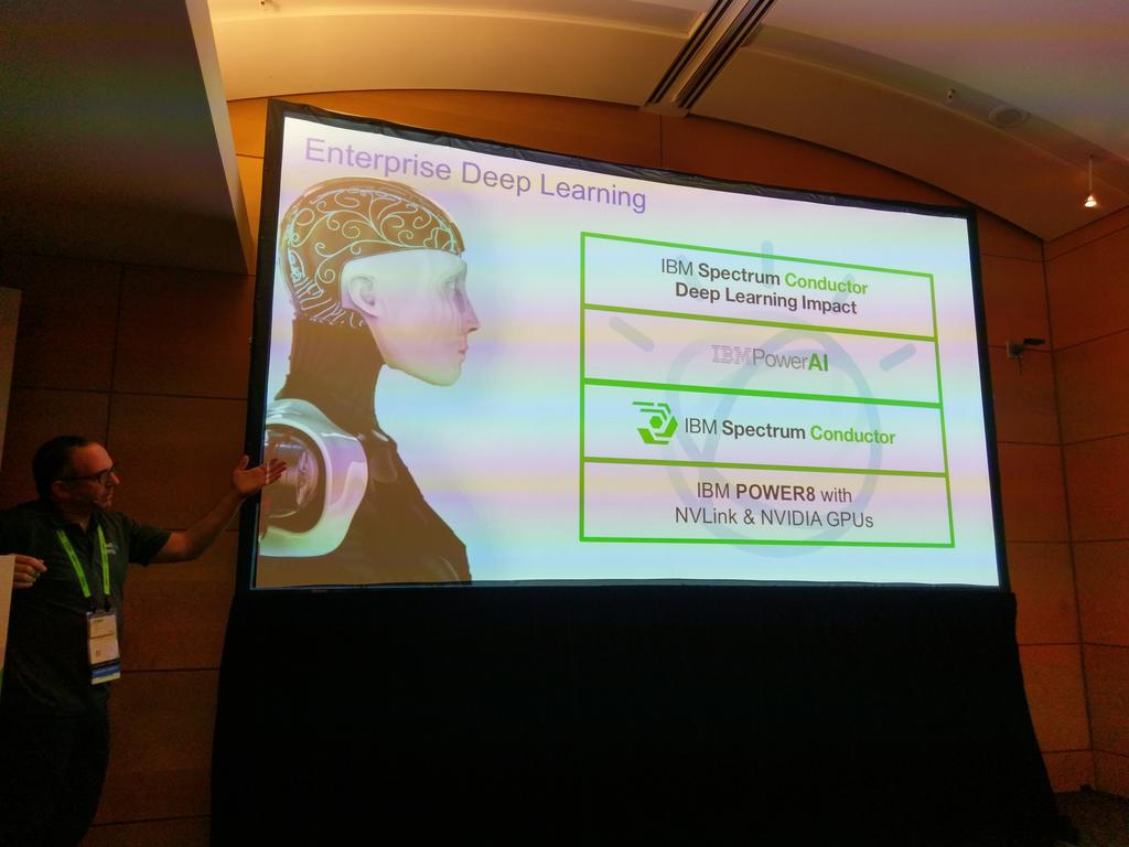 gabor_samu's tweet photo. .@jkarmiol presents enterprise ready #DeepLearning with #IBMSpectrumComputing, #PowerAI and @IBMPowerSystems @IBMHPC https://t.co/u0MGsp4i2C