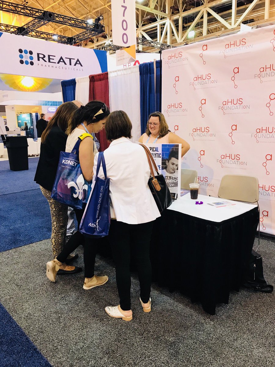 AtypicalHUS's tweet photo. A great first day here at #KidneyWk17 &amp; thankful to all who have stopped by our booth! Clinicians from around the world! #aHUSstrong #rare https://t.co/RNCq7Hpn8I