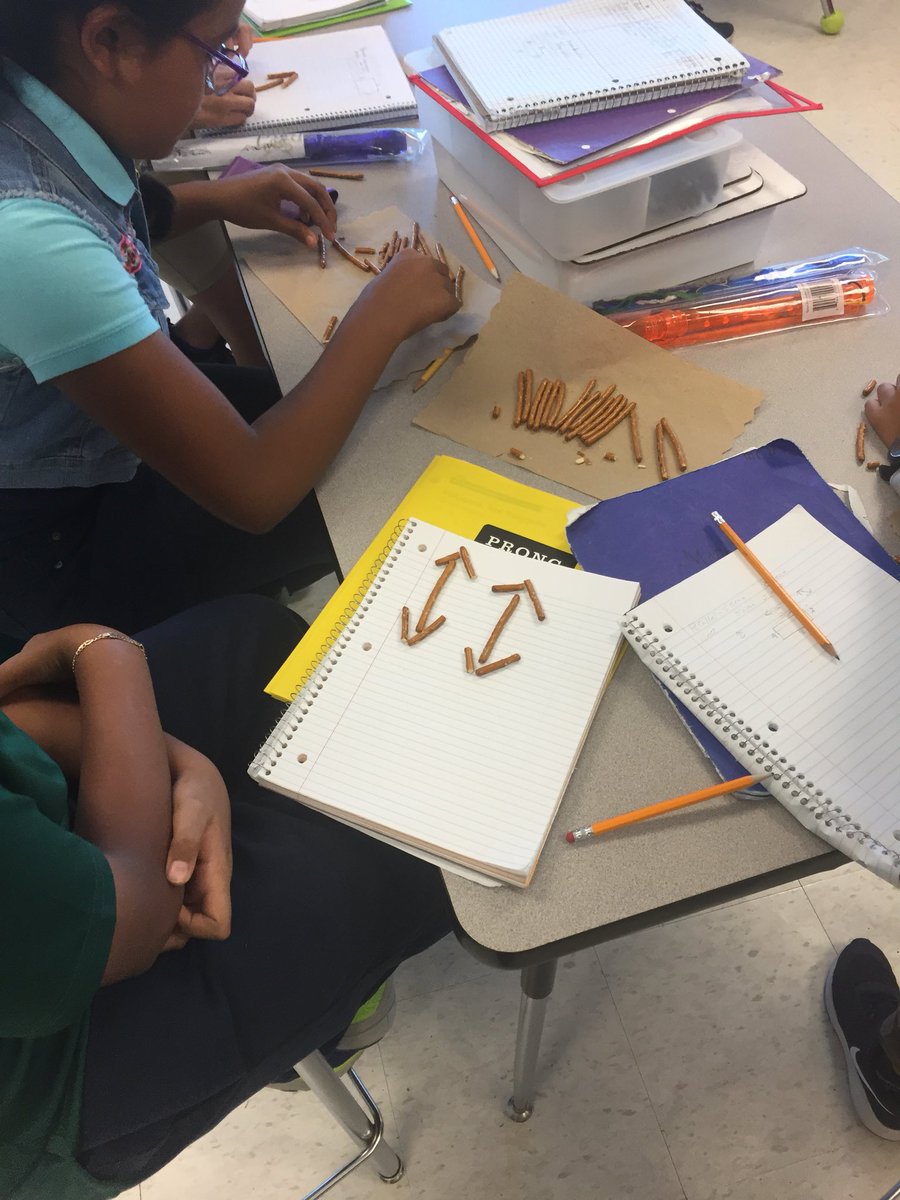 MrDistelrath91's tweet photo. Using pretzels to go over some geometric terms. Which one is a ray? #geometry #parallellines #lines #linesegment @MrsBlountGGE https://t.co/j1V9GGjIQs