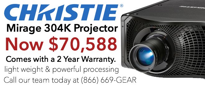 gearsource's tweet photo. Did you know that this @ChristieDigital Mirage 304K #projector comes with a 2 year warranty? > (https://t.co/zMynOW6tel). #digitalprojectors https://t.co/cEC1ixvgJw