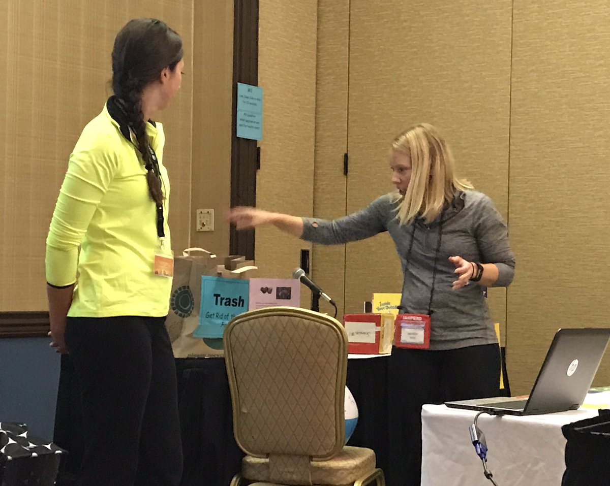 Brooks01CL's tweet photo. Loving this "Teach Like a Superhero" #HealthEd session by Beth Crowe &amp; @MrsB_Wellness at @INAHPERD conference. So many awesome ideas! #GetIN https://t.co/f4ofIVQBoz