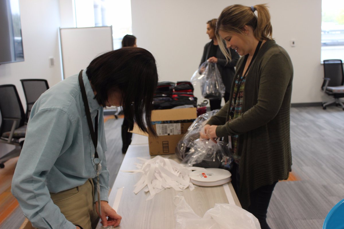UKGInc's tweet photo. Today, Kronites packed winter care packages for @LazarusHouseInc, made dog treats for @LowellHumane, & more! #WorkInspiredWeek #GiveInspired https://t.co/EsUyRNW6sk