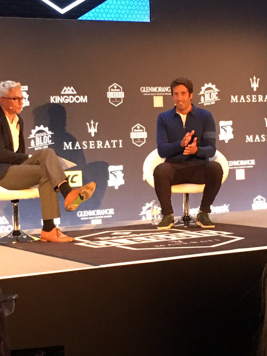 Great to see one of my favourite riders Juan Antonio Flecha on the stage at #rouleurclassic. Still got his spare Roubaix bike in the garage.