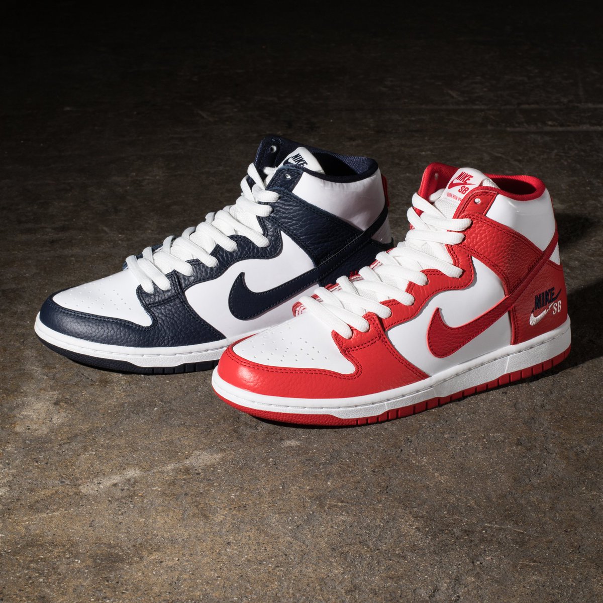 nike sb dunk high future court red