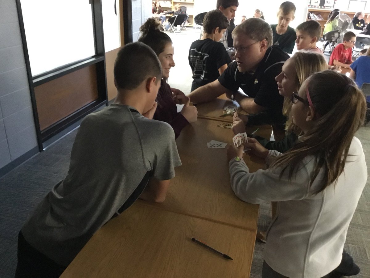 Auz_English8's tweet photo. Belonging:Euchre tournament #bmsbears #learningnewgames #belonging https://t.co/b1R24owvTH