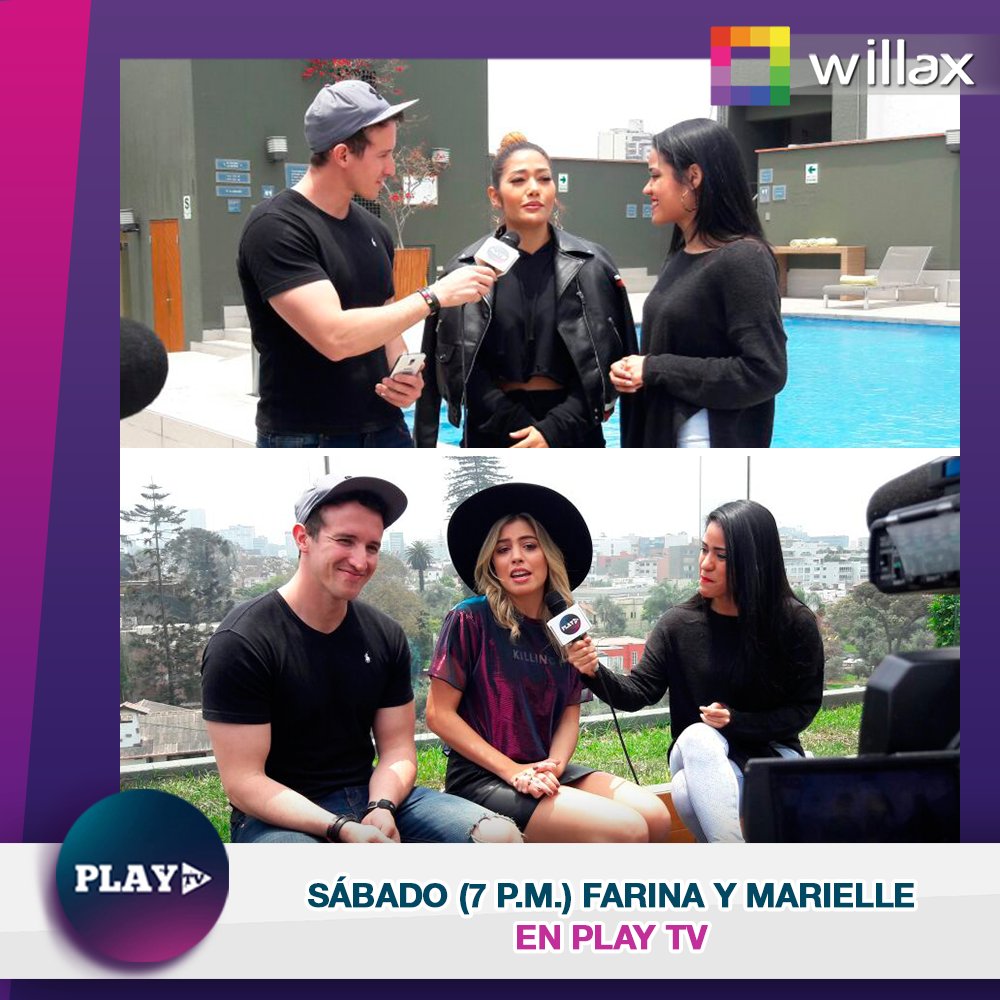 willaxtv's tweet photo. .@Play_Tv_Peru
Este sábado a las 7 p.m. entrevistamos a FARINA LA NENA FINA y Marielle. Willax 1.1 CANAL señal abierta DIGITAL https://t.co/VPPQifLaEo