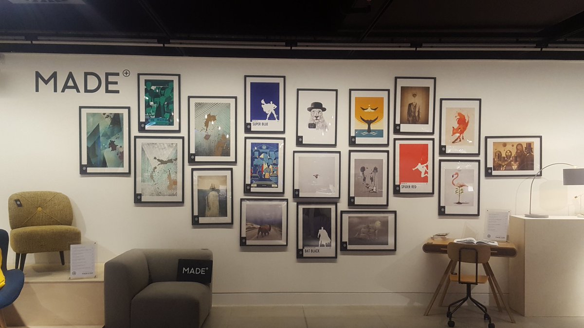 lovenarzipan's tweet photo. Stunning wall of prints in @madedotcom @Mailboxlife #Homewares @BrumHour https://t.co/Jpp8M59eBn