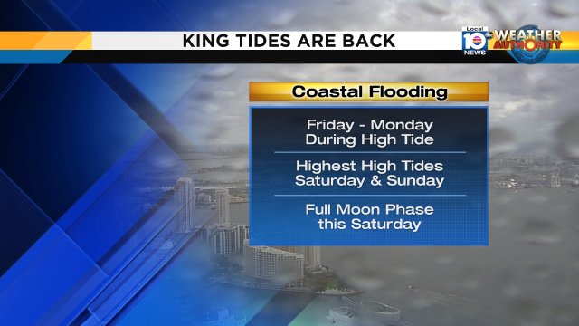 King tides return Friday through Monday. Watch for minor flooding at high tide along vulnerable coastal areas. https://t.co/BXLTeCKarE