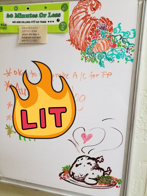 im designated white board artist at work now :') 