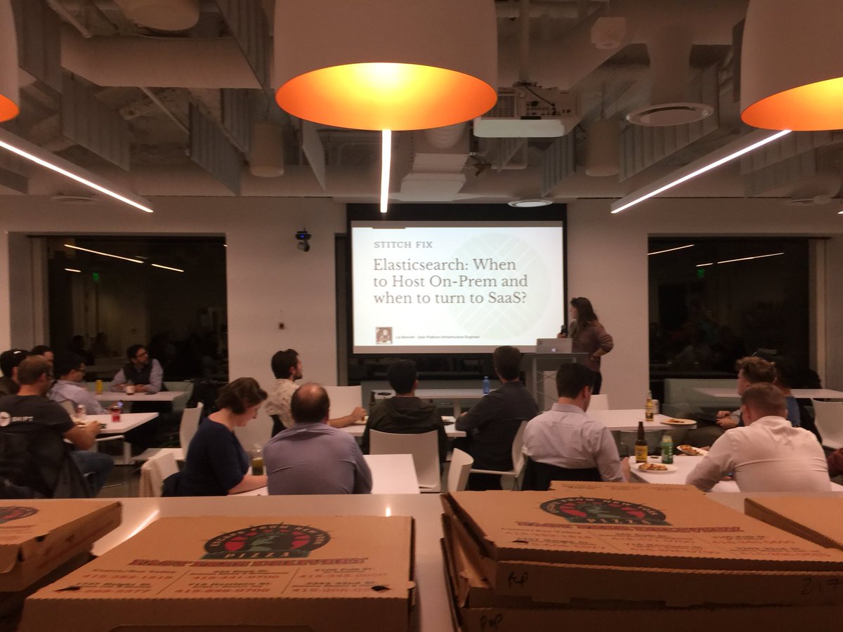 piggybox's tweet photo. We are hosting an #elasticsearch meetup at @stitchfix_algo HQ! My colleague @zzbennett is giving a talk! https://t.co/Vxzp2UG6ek