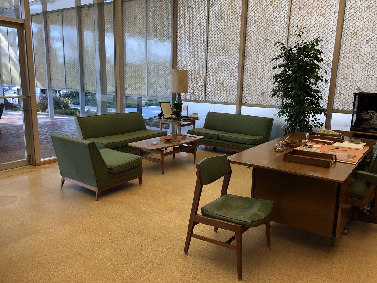 harrymccracken's tweet photo. I visited hallowed ground today: Bill Hewlett and Dave Packard's offices, just as they left them. (They're connected by a handy doorway.) https://t.co/NL3gHLz3Fm