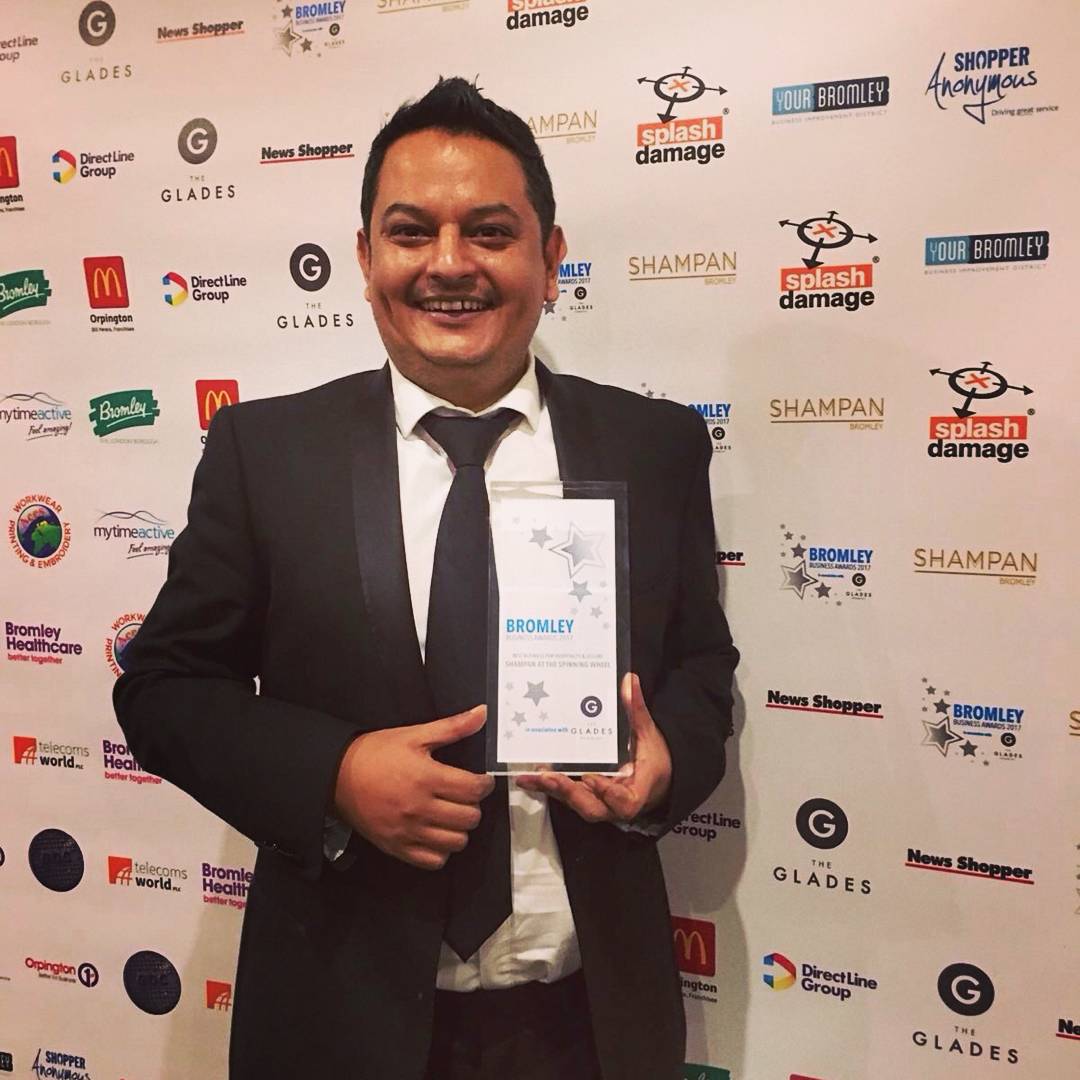 ShampanGroup's tweet photo. @shampangroup flagship restaurant Shampan at the Spinning Wheel wins @bromleyawards Best in Hospitality &amp; Leisure #winners #bba2017 https://t.co/RGb7igTszn