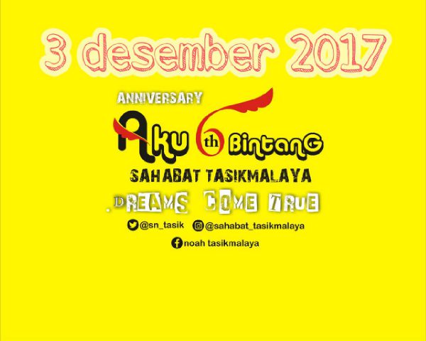BOOM!!! Pantengin timeline kita, bakal ada info seputar #Anniver5arrySNTasik #Aku6Bintang #sahabat_Tasik ;)