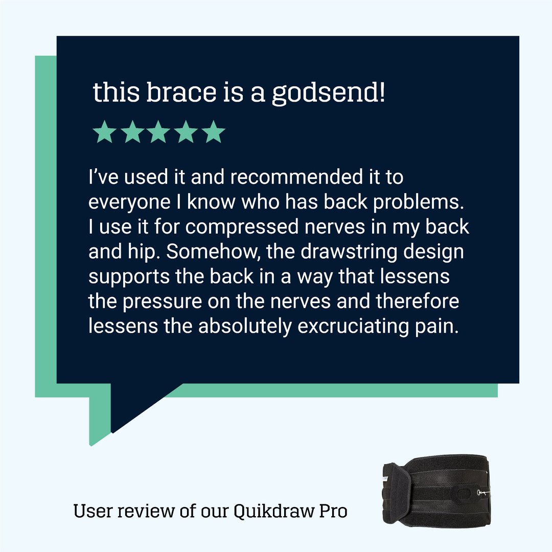 scientificbrace's tweet photo. Compressed nerves causing you grief? The patented drawstrings of the #QuikDrawPro can give you relief! https://t.co/ndQZGndiyk