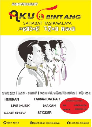 Waktu dan tempat harap di catat ya! Tanya2 seputar #6thSNTasik hubungi CP atau hubungi mimin yg kece ini ;)