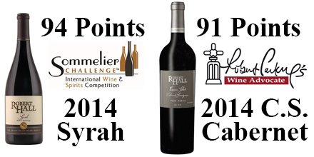 We're excited about our latest wine awards! Drop by the Tasting Room to try them. Both would be great bottles to take to holiday parties!