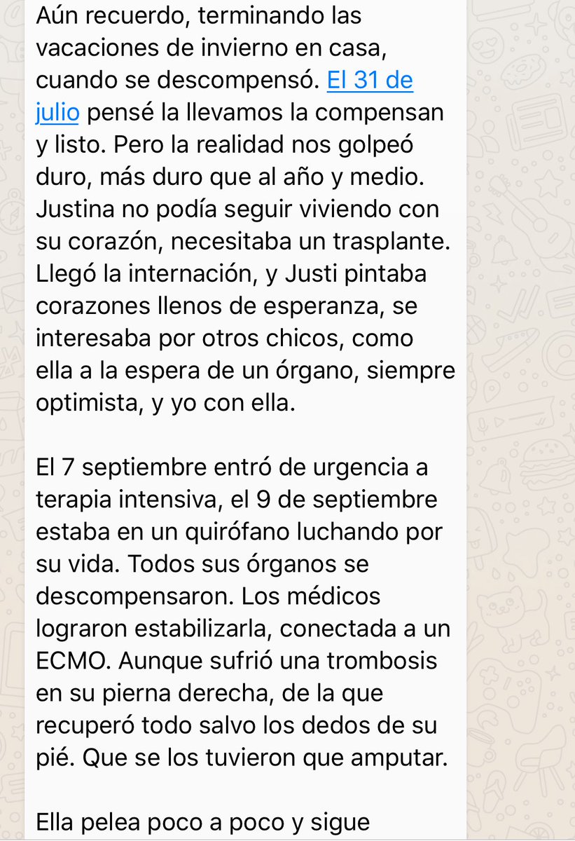 MariaBecerra22's tweet photo. Compartan por favor! Es una carta de la mamá de Justina https://t.co/g3mKonmlsQ