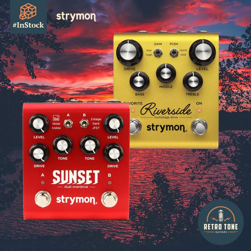 RetroToneGuitar's tweet photo. El Riverside y Sunset son 2 de las versátiles distorsiones que @strymon introdujo recientemente. Escúchelas aquí: https://t.co/v6VOXTuqrv https://t.co/1ik1cbkP0c